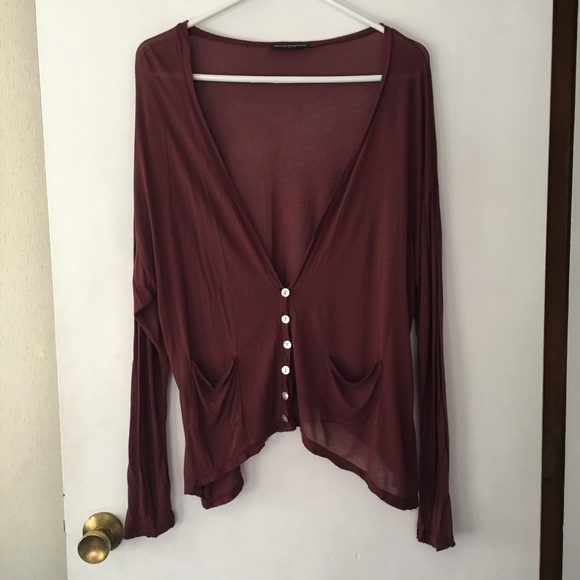 Brandy Melville Sweaters - Brandy Melville Maroon Cardigan